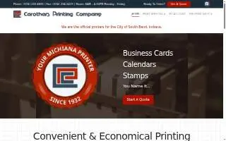 Carothers Printing Company website