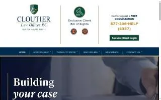 Cloutier Law Offices, P.C. of South Bend website