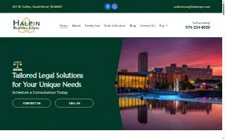 Halpin Bespoke Legal website