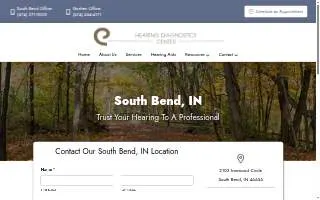 Hearing Diagnostics Center website