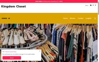 Kingdom Closet website