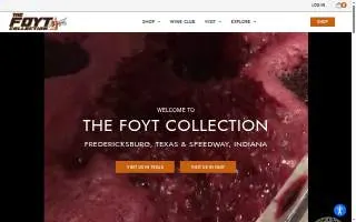 Foyt Wine Vault website