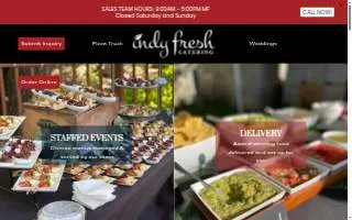 Indy Fresh Catering website