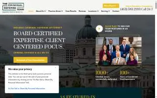 The Criminal Defense Team - Baldwin, Perry & Wiley, PC of Speedway website