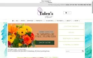 Tolen's Florist website
