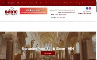 Boric Religious Supply website