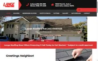 Lange Roofing website
