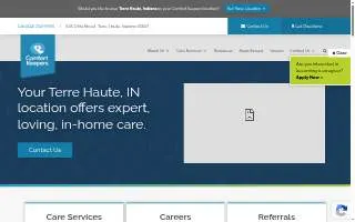 Comfort Keepers of Terre Haute website