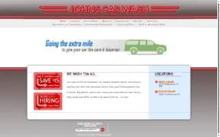 John's Car Wash website