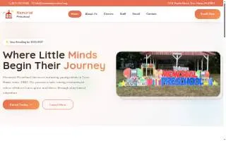Memorial Preschool website