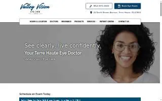 Valley Vision Eye Care website