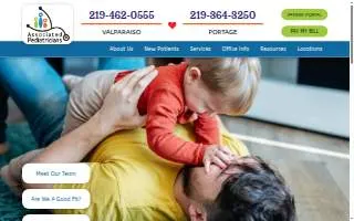 Associated Pediatricians LLC of Valparaiso website