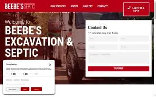 Beebe's Excavation & Septic Service LLC website