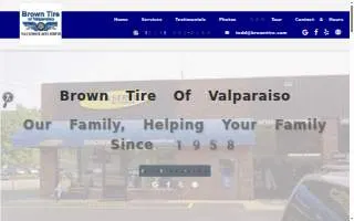 Brown Tire of Valparaiso website