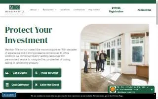 Meridian Title of Valparaiso website