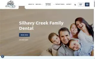 Silhavy Creek Family Dental website
