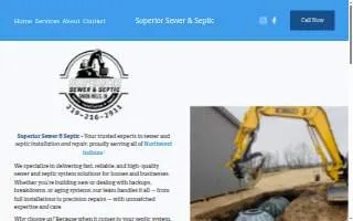 Superior Sewer and Septic website