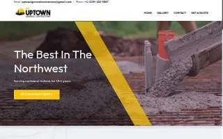 Uptown General Contractors of Chesterton website