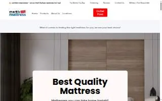Mark's Mattress Outlet website