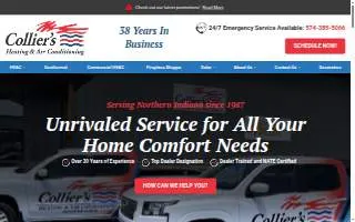 Collier's Heating & Air Conditioning website