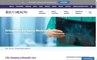CORE Center of Daviess Community Hospital - Orthopedics website