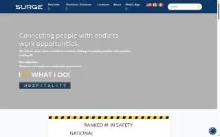 SURGE Staffing of Washington website
