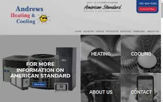 Andrews Heating and Cooling website