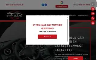 Stay Clean Mobile Detailing of West Lafayette website