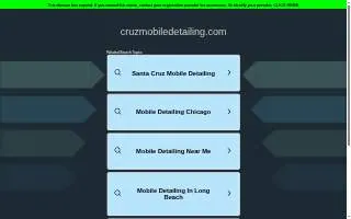 Cruz's Mobile Detailing website
