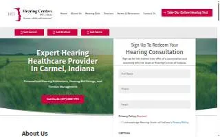 Hearing Centers of Indiana website