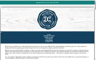 Distinctive Cremation website