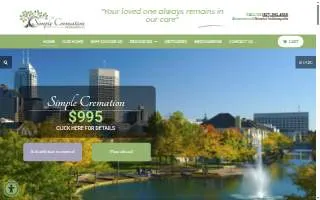 Simple Cremation Indianapolis website