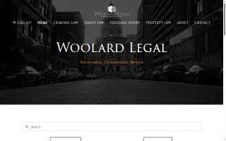 Woolard Legal website