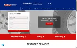 Dillon Tire Services website
