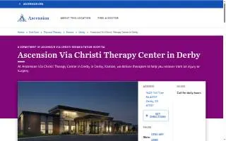 Ascension Via Christi Therapy Center in Derby website