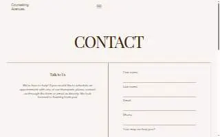 Counseling Avenues LLC website
