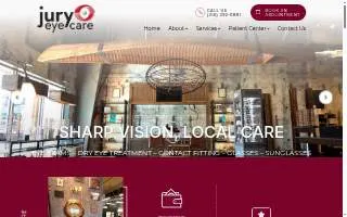 Jury Eye Care website