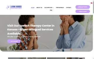 Living Words Speech Therapy Center of Derby website