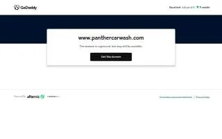 Panther Car Wash website