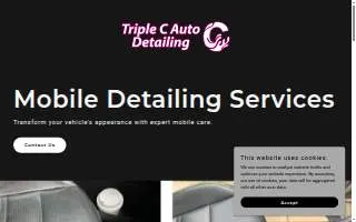 Triple C Auto Detailing website