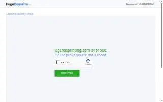 Legends Printing & Graphics website