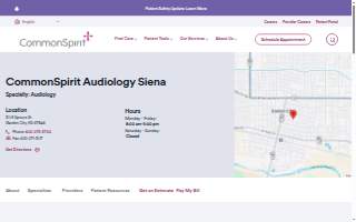 CommonSpirit Audiology Siena