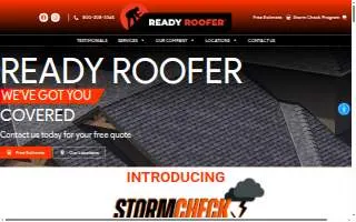Ready Roofer website