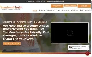 TransformHealth Physical Therapy & Coaching website