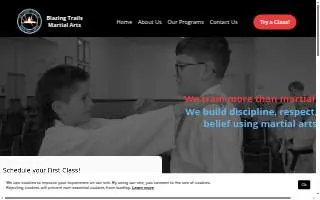 Blazing Trails Martial Arts website