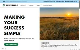 Bank of the Plains website