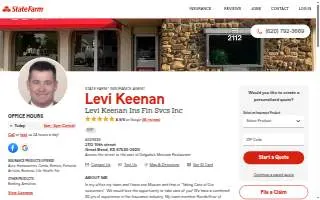 Levi Keenan - State Farm Insurance Agent website