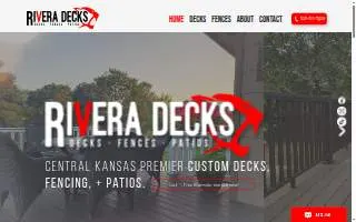 Rivera Decks Construction website