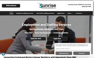 Sunrise Staffing Services LLC website