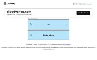 D & L Body Shop website
